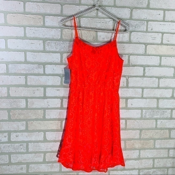 Collective Concepts NWT Coral Sleeveless Lace Dress Size S - Picture 7 of 11